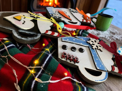 Winter Mug Gift Card Holders – Snowman & Penguin Christmas Ornaments