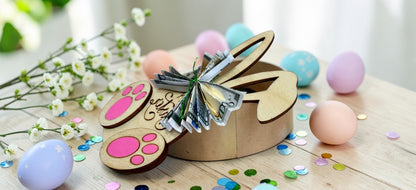 Bunny Money Holder – Easter Cash Gift Holder with Personalization Option