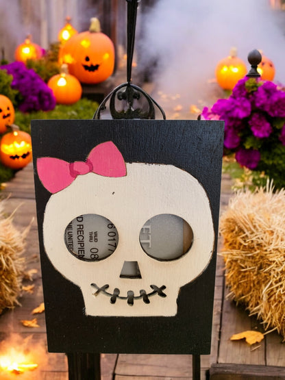 Halloween Wooden Gift Card Holders – Vampire, Skull, and Frankenstein Designs – Handmade Spooky Gift Presentation