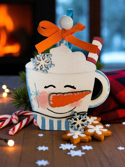 Winter Mug Gift Card Holders – Snowman & Penguin Christmas Ornaments