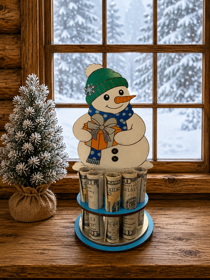 Winter Money Tree | Snowman Penguin Polar Bear | Cash Gift | Handmade Wood