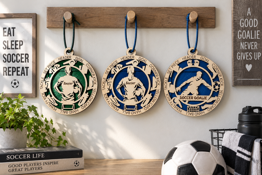 Soccer Gift Card Holder | Personalized Wood Medallion | Handcrafted
