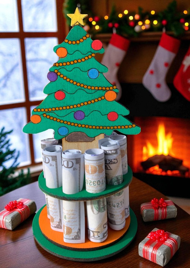 creative money tree Christmas Money Tree – Festive Cash Gift for the Holidays