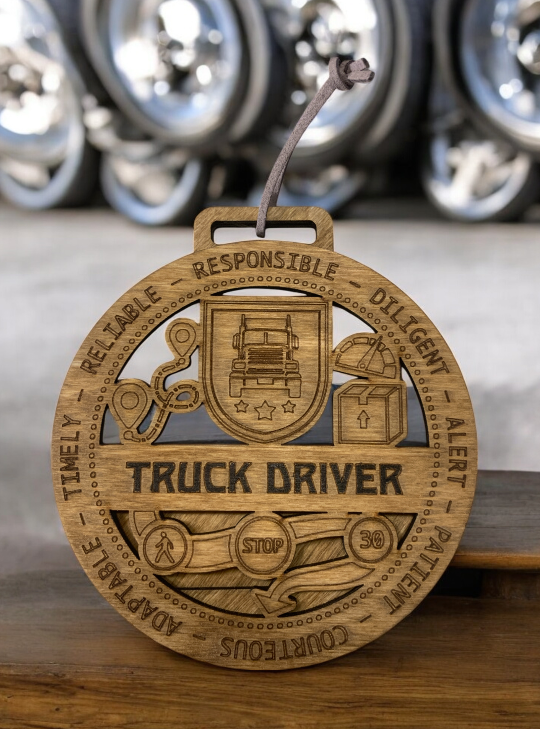 Truck Driver Gift Card Holder | Trucker Gift | Handmade Wood