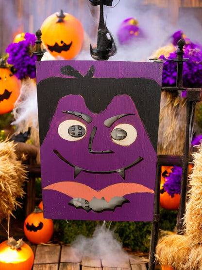 Halloween Wooden Gift Card Holders – Vampire, Skull, and Frankenstein Designs – Handmade Spooky Gift Presentation