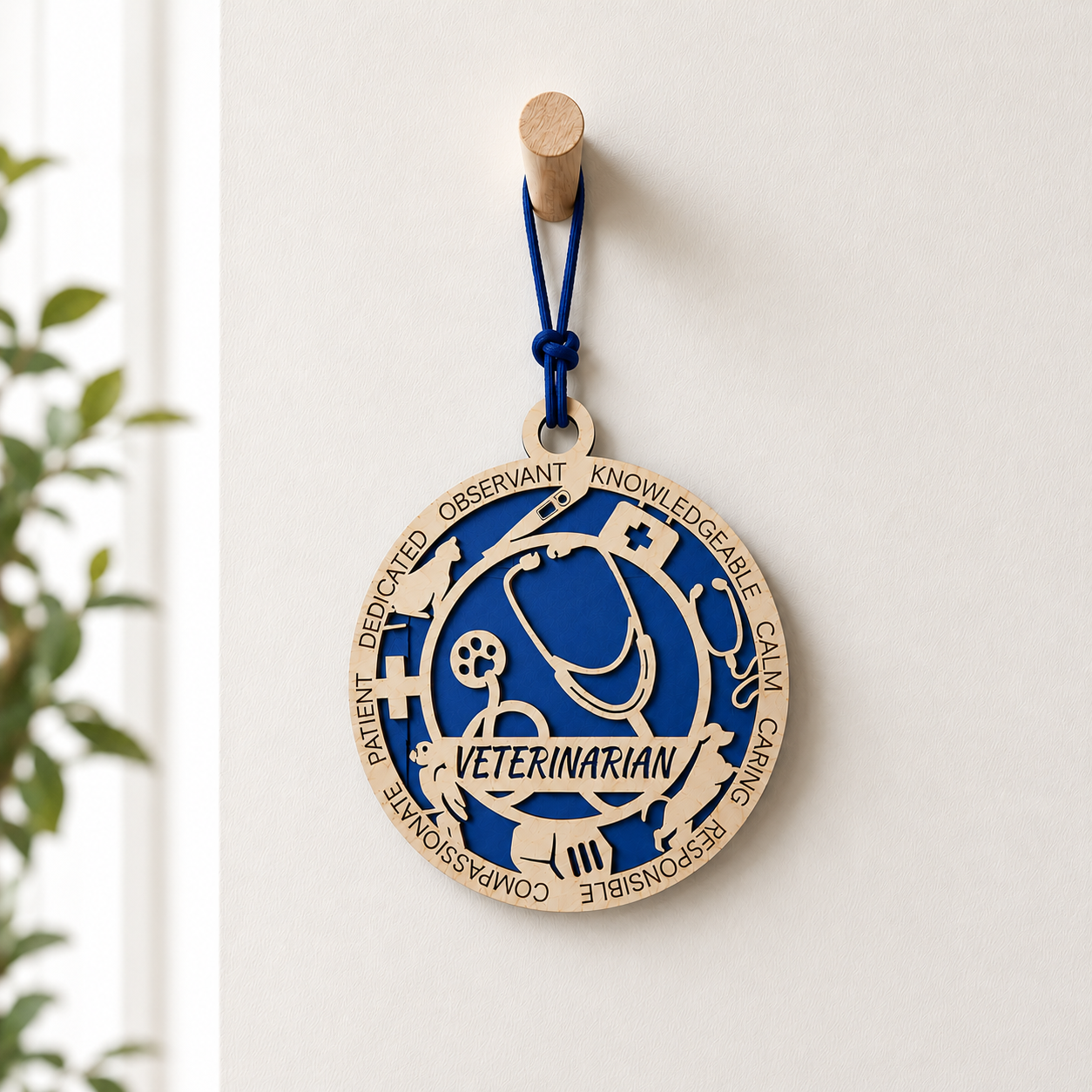 Personalized Veterinarian Gift Card Holder | Vet Gift | Handmade Wood