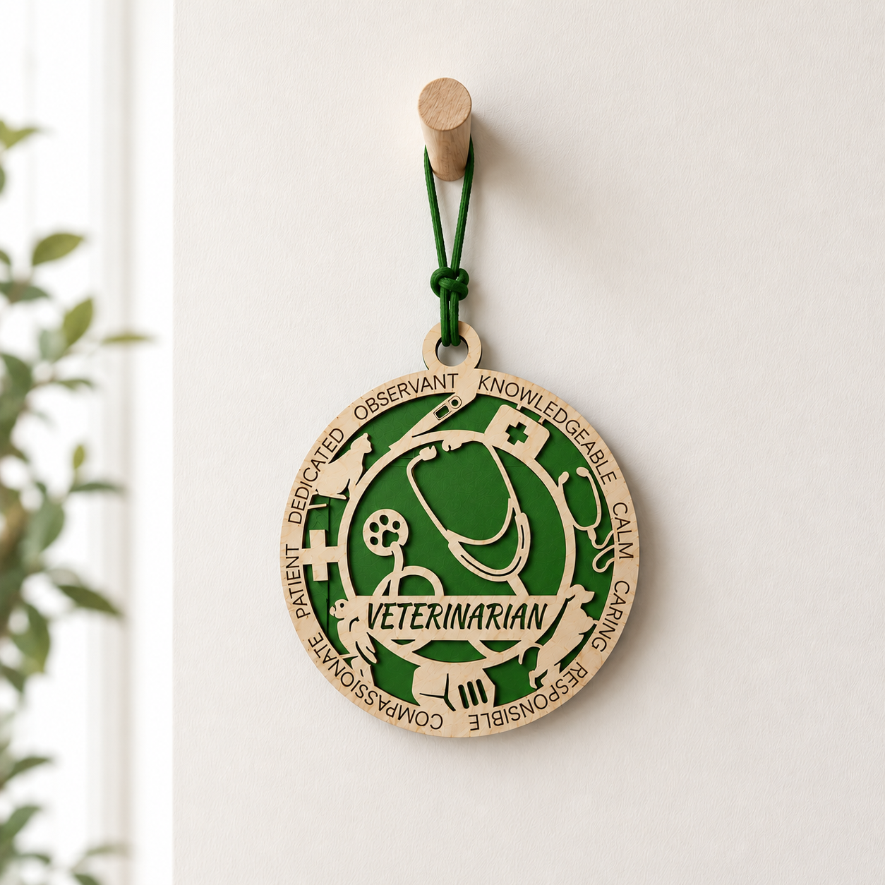 Personalized Veterinarian Gift Card Holder | Vet Gift | Handmade Wood