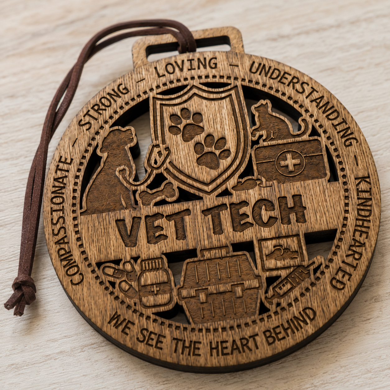 Vet Tech Gift Card Holder | Veterinary Technician Gift | Handmade Wood