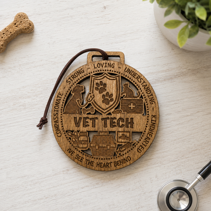 Vet Tech Gift Card Holder | Veterinary Technician Gift | Handmade Wood