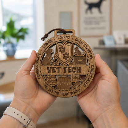 Vet Tech Gift Card Holder | Veterinary Technician Gift | Handmade Wood