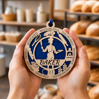 Baker Gift Card Holder | Baking Gift for Him or Her | Handmade Wood