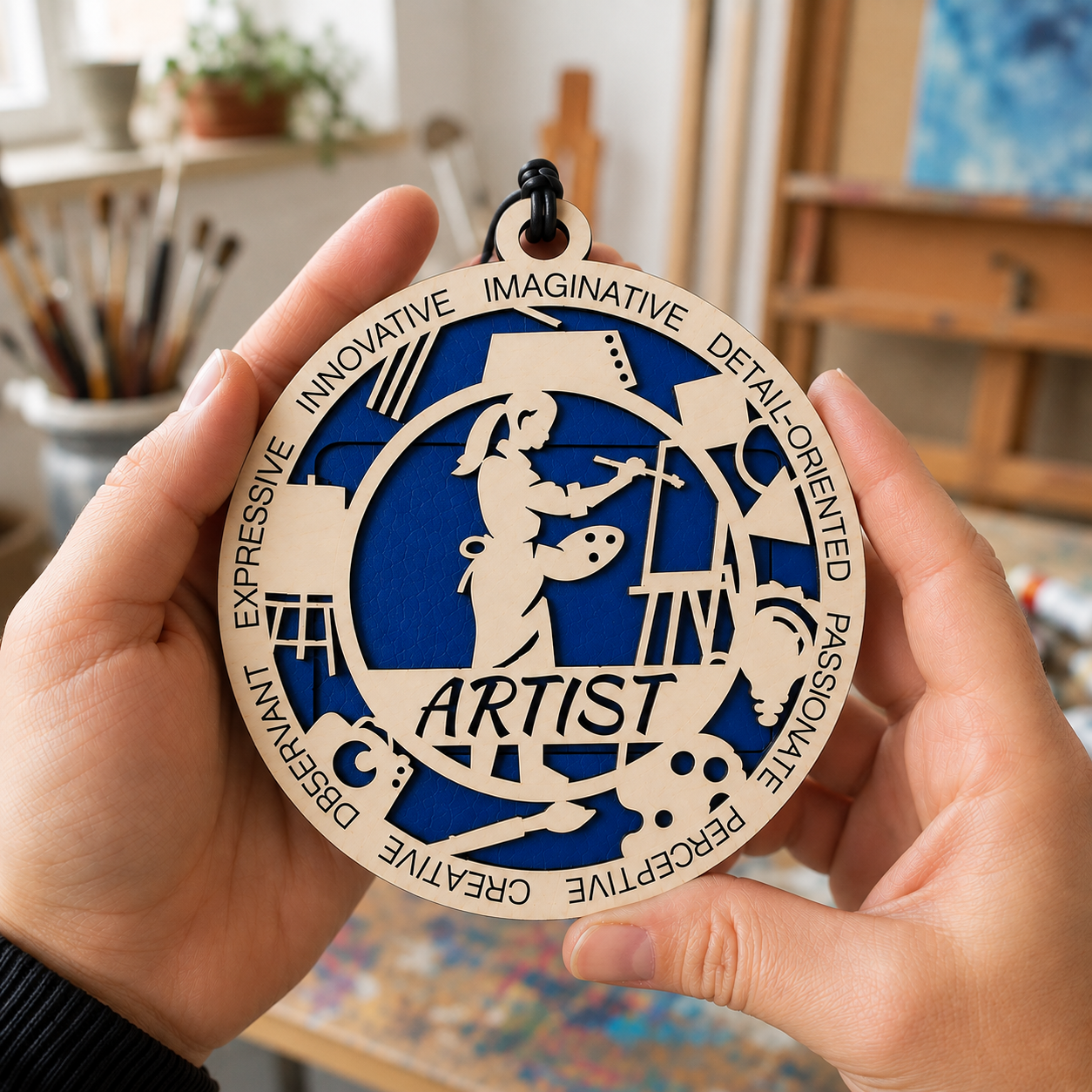 Artist Gift Card Holder | Painter Gift for Him or Her | Handmade Wood