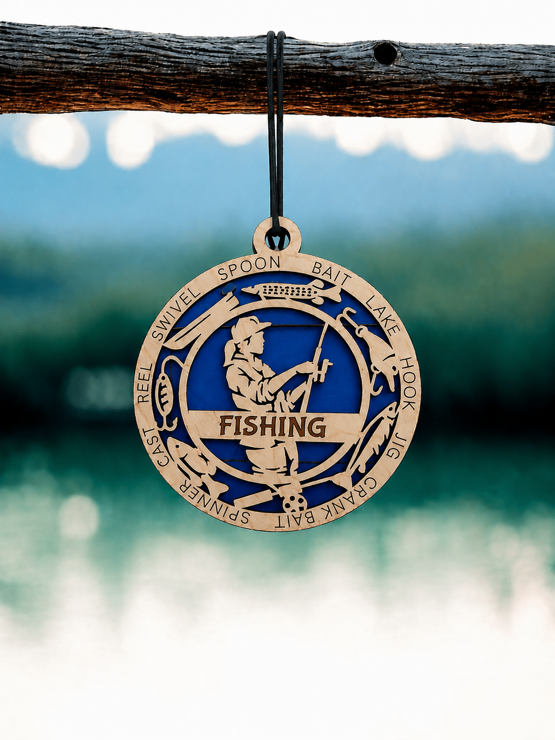 Fishing Gift Card Holder | Personalized Fishing Medallion