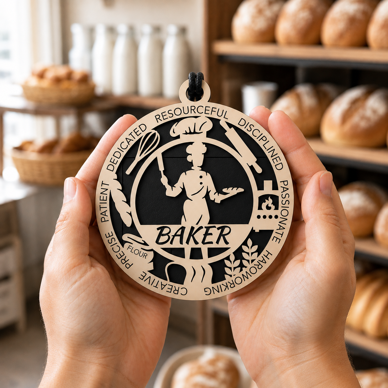 Baker Gift Card Holder | Baking Gift for Him or Her | Handmade Wood
