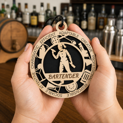 Bartender Gift Card Holder | Mixology Gift | Handmade Wood