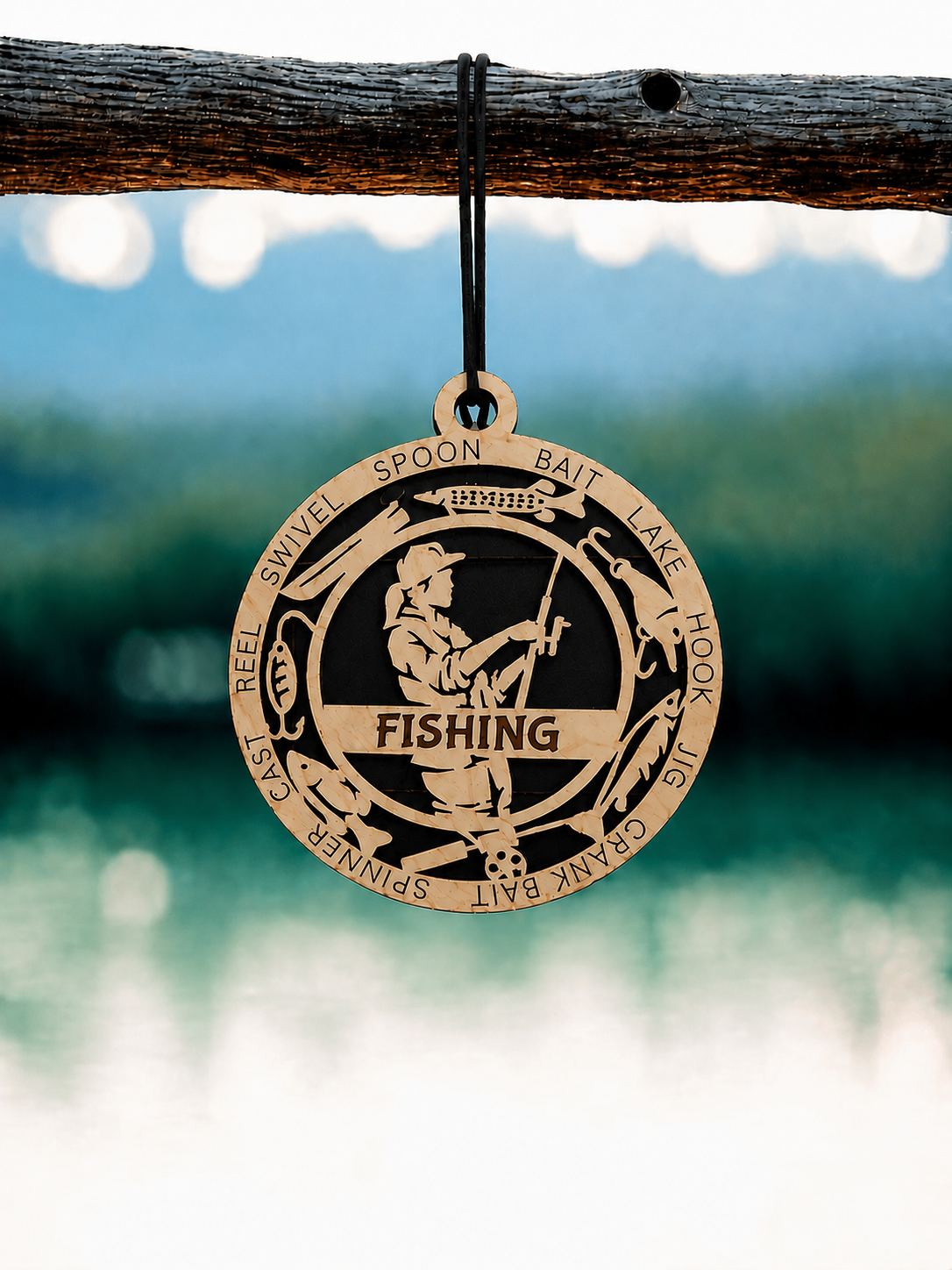 Fishing Gift Card Holder | Personalized Fishing Medallion