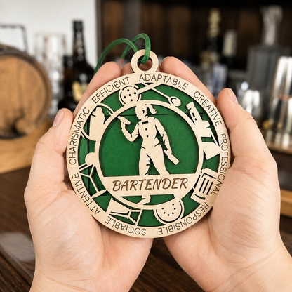 Bartender Gift Card Holder | Mixology Gift | Handmade Wood