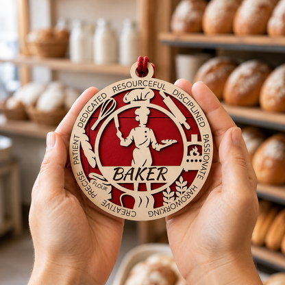 Baker Gift Card Holder | Baking Gift for Him or Her | Handmade Wood