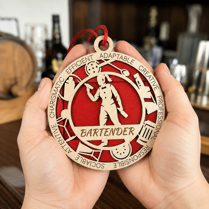 Bartender Gift Card Holder | Mixology Gift | Handmade Wood