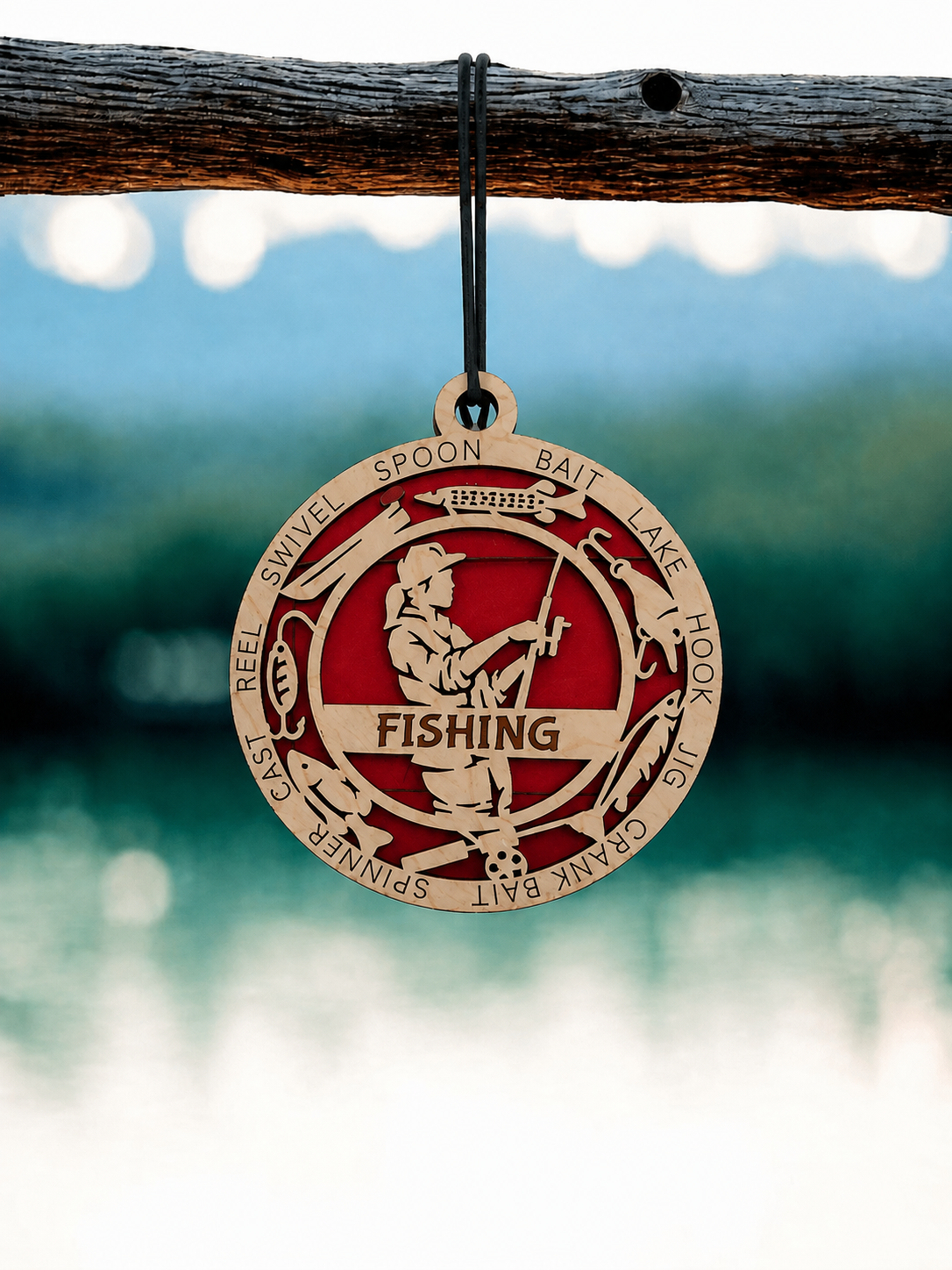 Fishing Gift Card Holder | Personalized Fishing Medallion
