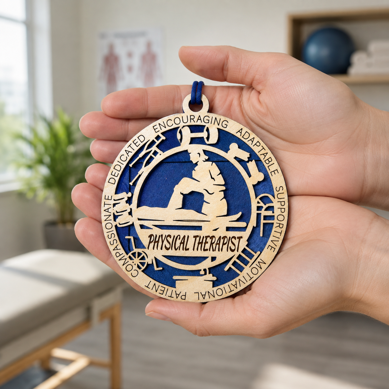Personalized Physical Therapist Gift Card Holder | PT Gift | Handmade Wood