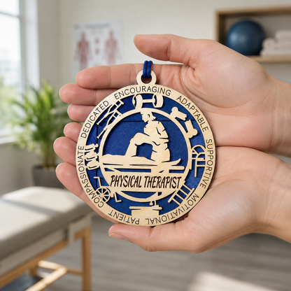 Personalized Physical Therapist Gift Card Holder | PT Gift | Handmade Wood