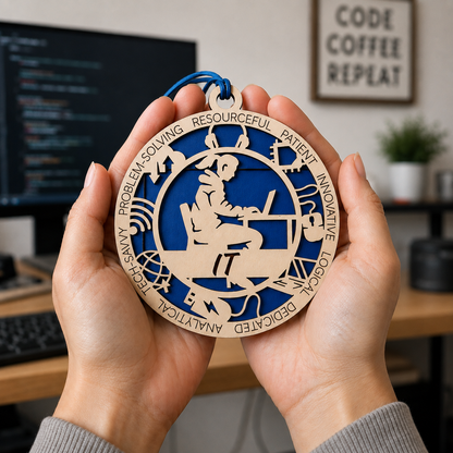 IT Gift Card Holder | Tech Support Gift | Handmade Wood