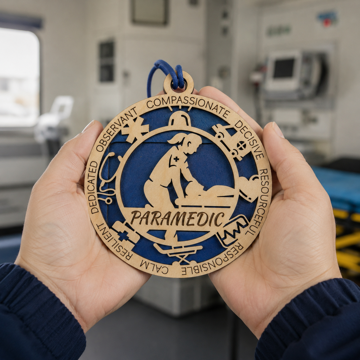 Personalized Paramedic Gift Card Holder | Paramedic Gift | Handmade Wood