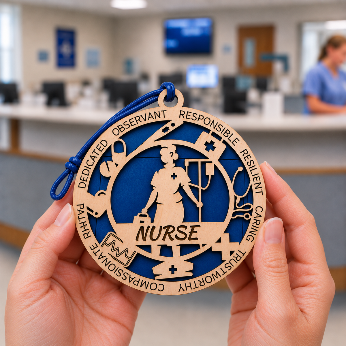 Personalized Nurse Gift Card Holder | Nurse Appreciation Gift | Handmade Wood