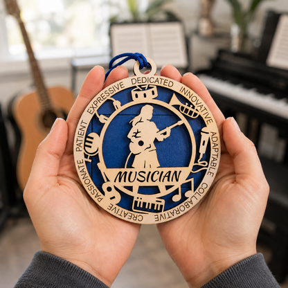 Musician Gift Card Holder | Music Lover Gift | Handmade Wood
