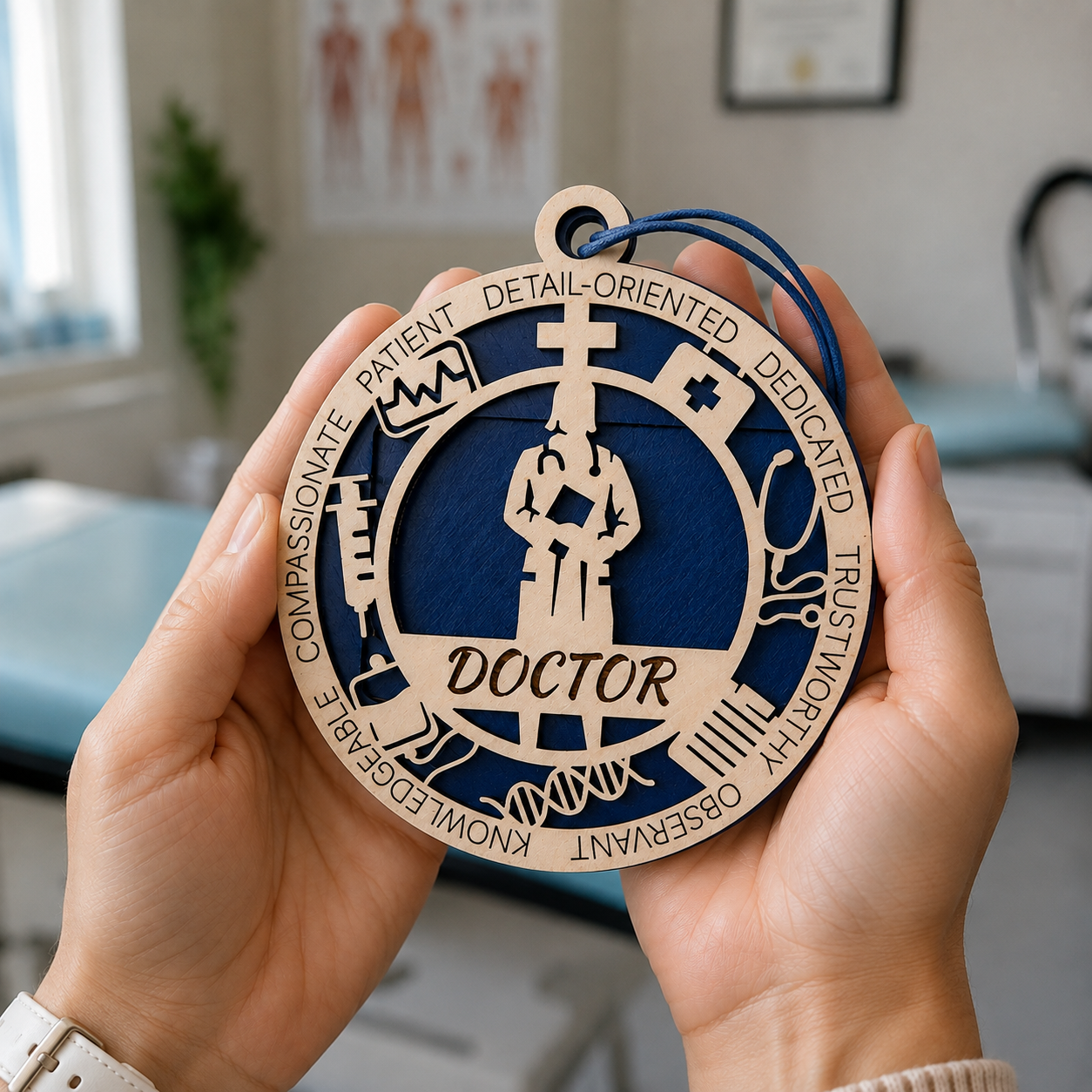 Personalized Doctor Gift Card Holder | Doctor Appreciation Gift | Handmade Wood