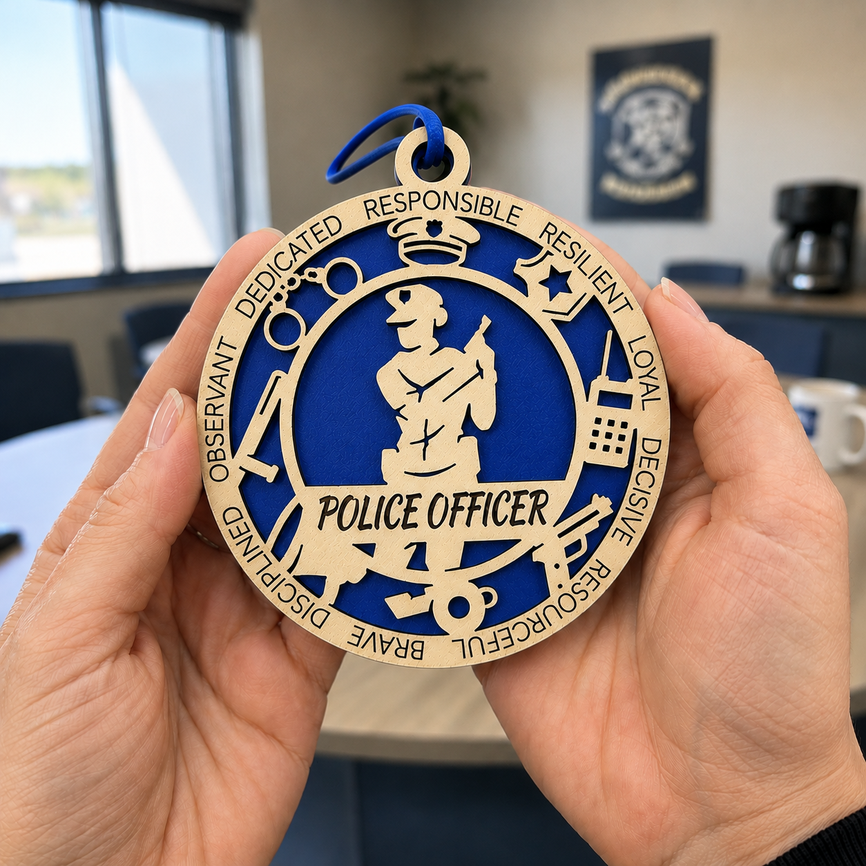 Personalized Police Officer Gift Card Holder | Police Gift | Handmade Wood
