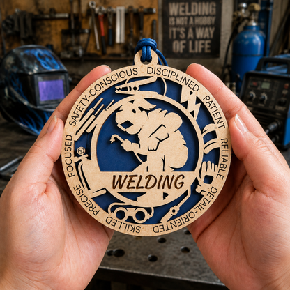 Welder Gift Card Holder | Welding Gift for Him or Her | Handmade Wood
