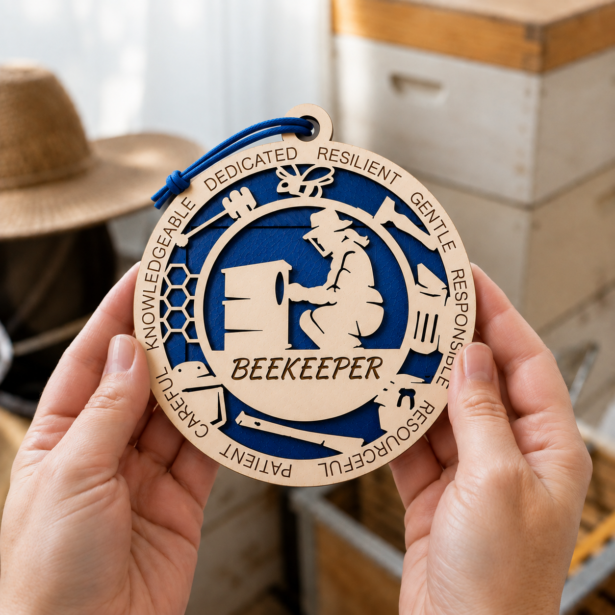 Beekeeper Gift Card Holder | Beekeeping Gift | Handmade Wood