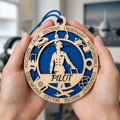 Pilot Gift Card Holder | Aviation Gift for Him or Her | Handmade Wood