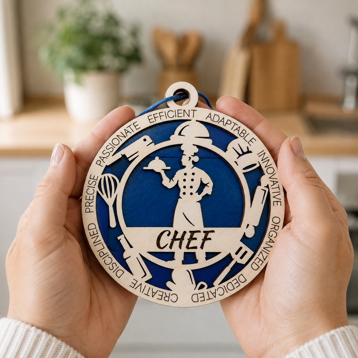 Chef Gift Card Holder | Culinary Gift for Him or Her | Handmade Wood