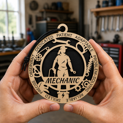 Personalized Mechanic Gift Card Holder | Auto Mechanic Gift | Handmade Wood