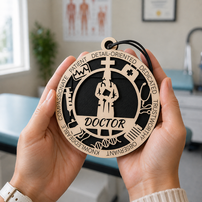 Personalized Doctor Gift Card Holder | Doctor Appreciation Gift | Handmade Wood