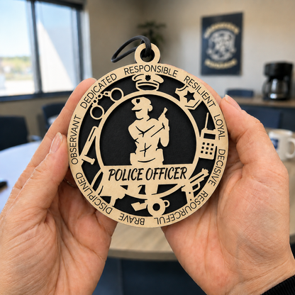 Personalized Police Officer Gift Card Holder | Police Gift | Handmade Wood