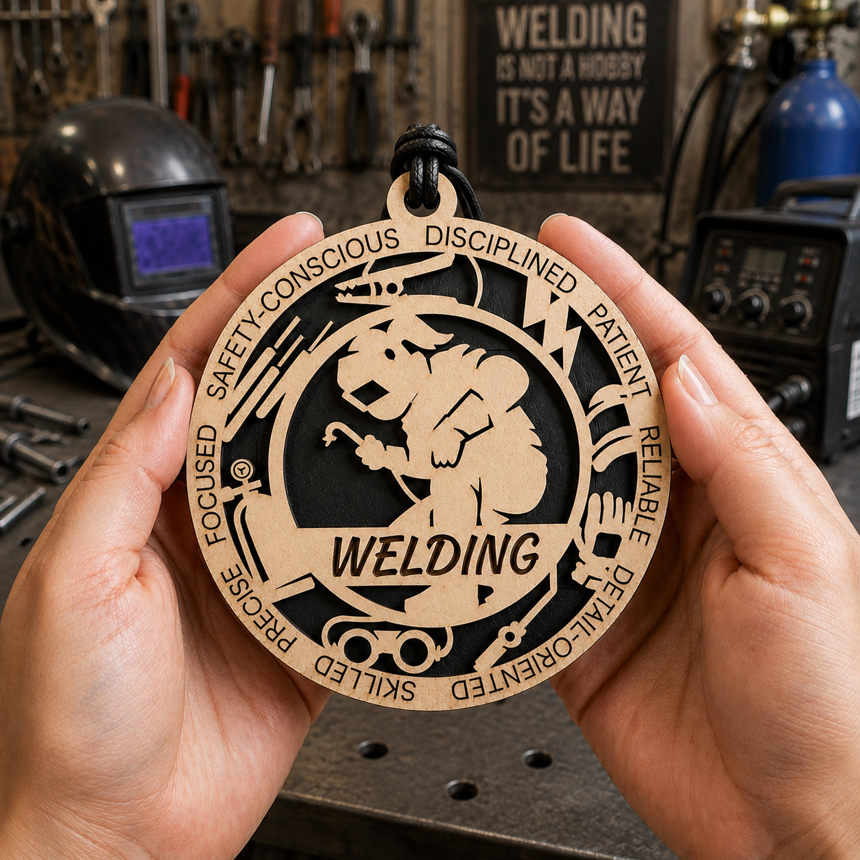 Welder Gift Card Holder | Welding Gift for Him or Her | Handmade Wood