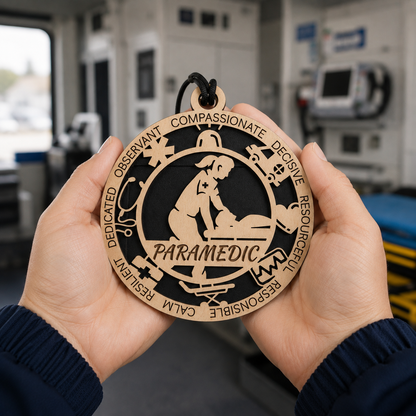 Personalized Paramedic Gift Card Holder | Paramedic Gift | Handmade Wood