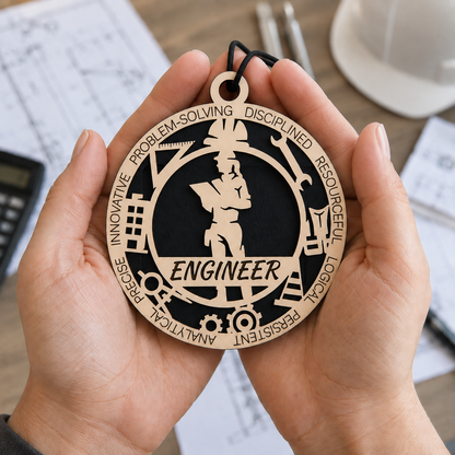 Engineer Gift Card Holder | Engineering Gift for Him or Her | Handmade Wood