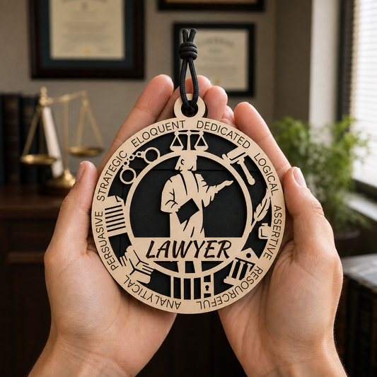 Lawyer Gift Card Holder | Attorney Gift for Him or Her | Handmade Wood