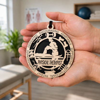 Personalized Physical Therapist Gift Card Holder | PT Gift | Handmade Wood