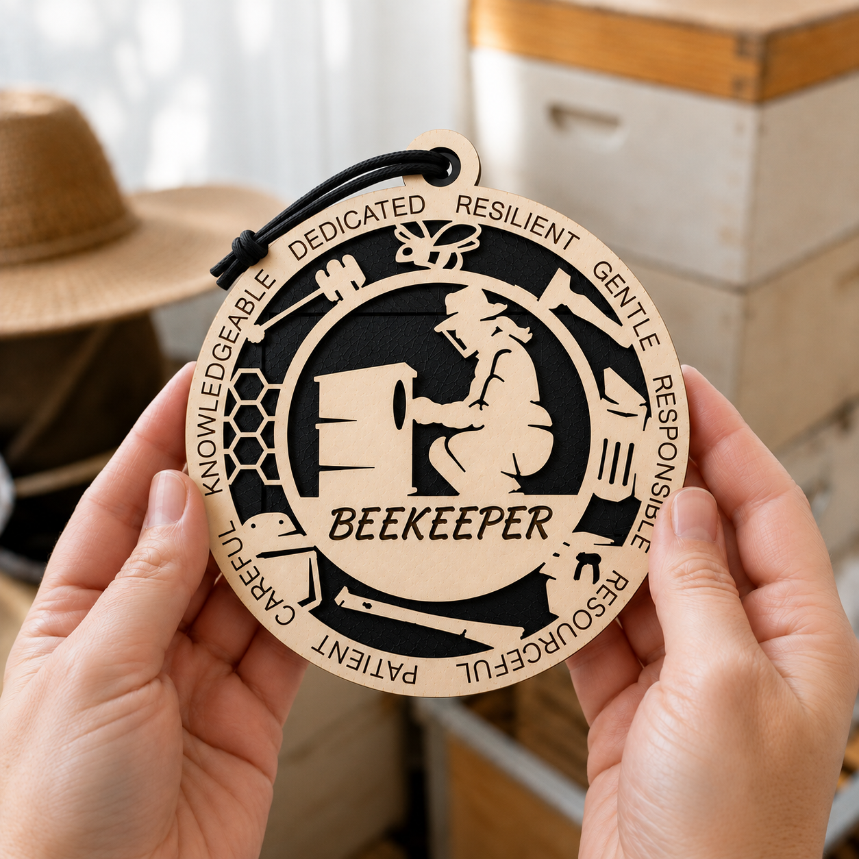 Beekeeper Gift Card Holder | Beekeeping Gift | Handmade Wood
