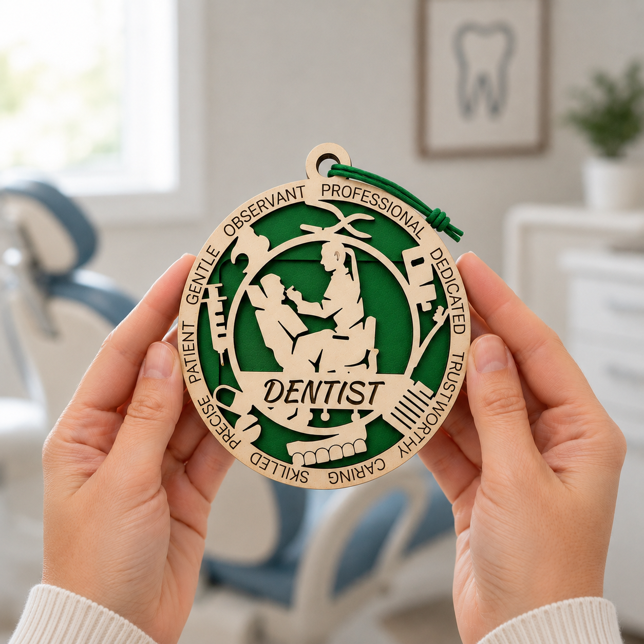 Personalized Dentist Gift Card Holder | Dental Office Gift | Handmade Wood