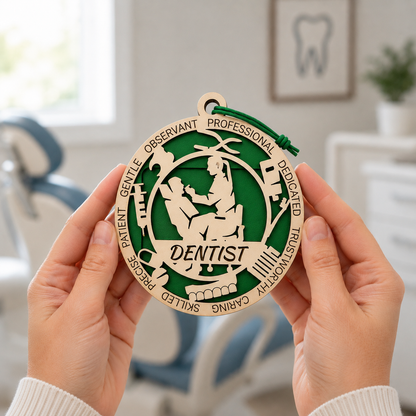 Personalized Dentist Gift Card Holder | Dental Office Gift | Handmade Wood
