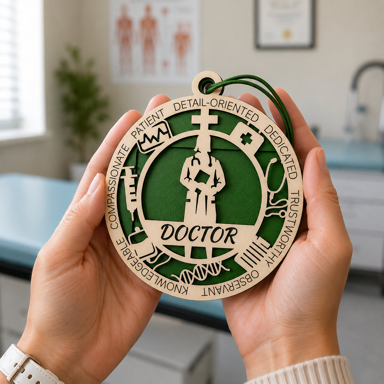 Personalized Doctor Gift Card Holder | Doctor Appreciation Gift | Handmade Wood
