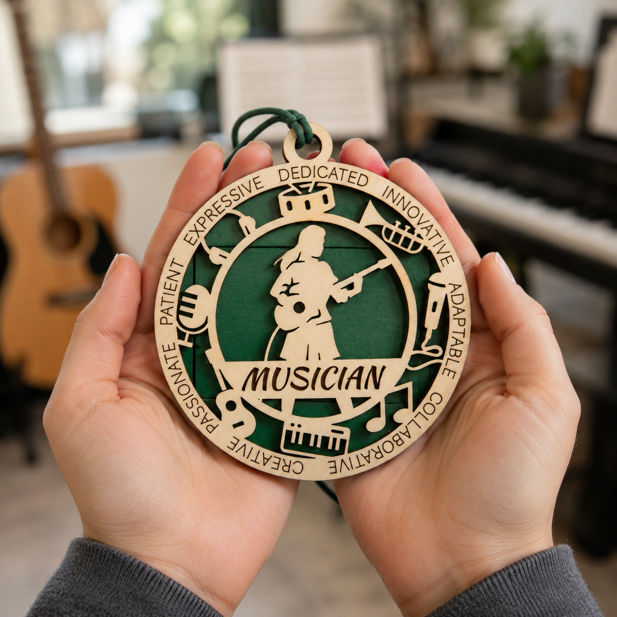 Musician Gift Card Holder | Music Lover Gift | Handmade Wood