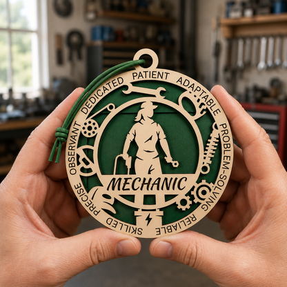 Personalized Mechanic Gift Card Holder | Auto Mechanic Gift | Handmade Wood